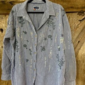 Anthropologie Pilcro Embroidered size Large
